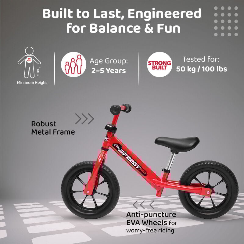 Speedy Red Balance Bike image number 1